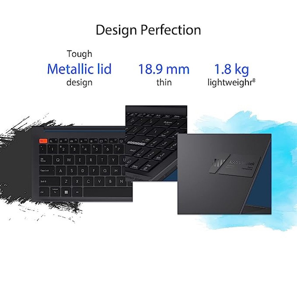 ASUS VIVOBOOK S15 OLED 2022, 15.6" 39.62 cm FHD OLED, Intel Core Evo i5-12500H 12th Gen, Thin and Light Laptop (16GB 512GB SSD Iris Xe Graphics Windows 11 Office 2021 Black 1.8 kg), S3502ZA-L