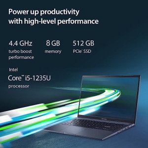ASUS VIVOBOOK 15 12th GENIntel Core i5-1235U, 15.6"(39.62 cm) FHD,T&L Laptop(8GB 512GB SSD Win11 Alexa MSO'21 1.7 kg), X1502ZA-EJ514WS