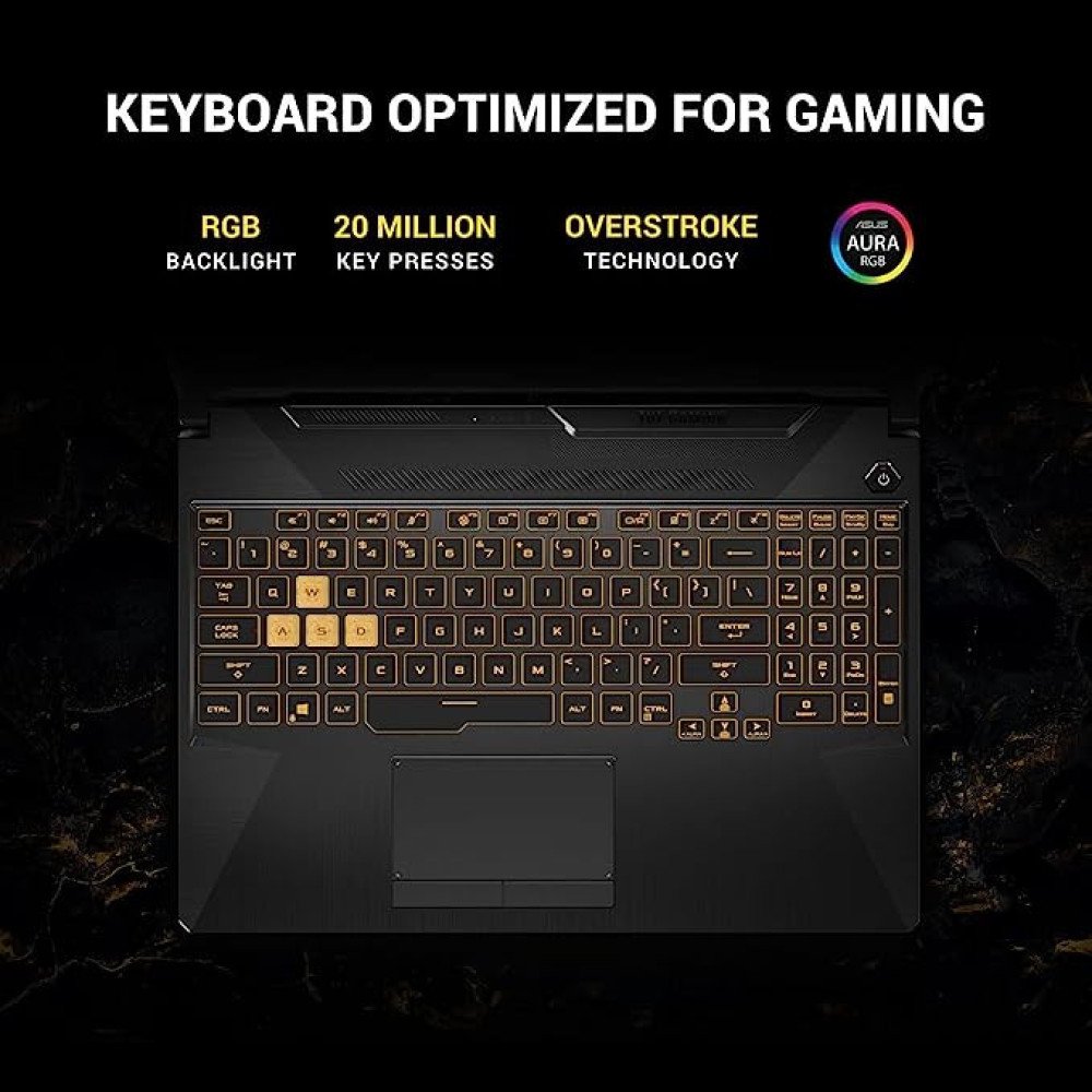 ASUS i5 10th GEN ASUS FX506LHB-HN355W i5 10300H GTX1650- 4GB 8G 512G SSD 15.6 FHD-144hz Backlit KB- 1 Zone RGB 48Whr Win 11