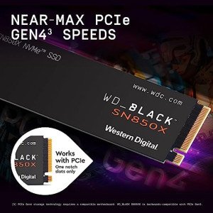 WESTERN DIGITAL SSD (BLACK) SN850X NVMe™ SSD Gaming Storage, 1TB