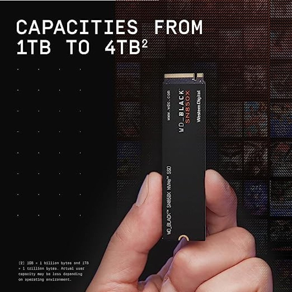 WESTERN DIGITAL SSD (BLACK) SN850X NVMe™ SSD Gaming Storage, 1TB