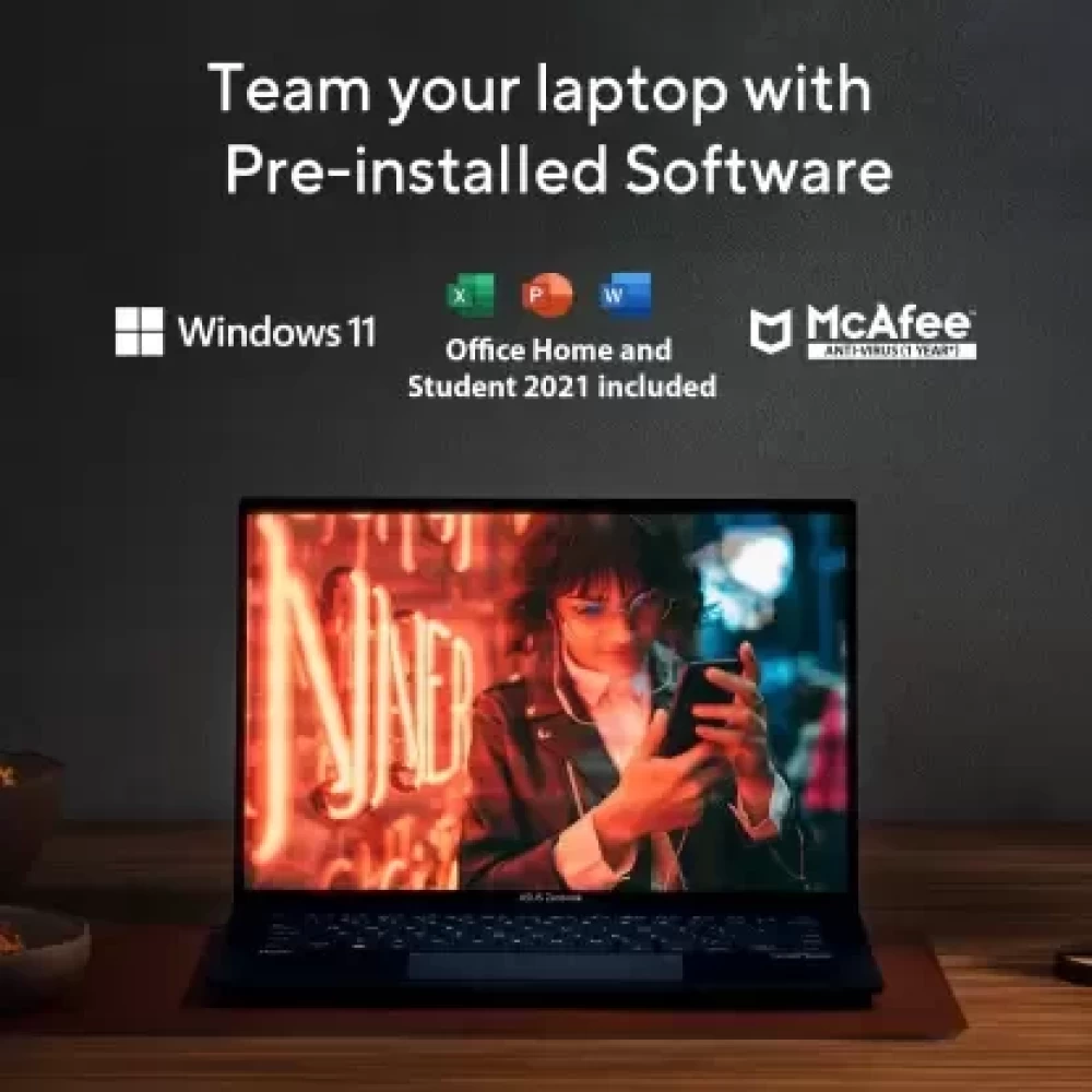 ASUS ZENBOOK S13 (2022), 13.3" (33.78 cm) 2.8K OLED 16:10 Touch, AMD Ryzen 5 6600U, Integrated Graphics, Thin and Light Laptop (16GB 512GB SSD Windows 11 Office 2021 Blue 1.10 kg), UM5302TA-LX501WS
