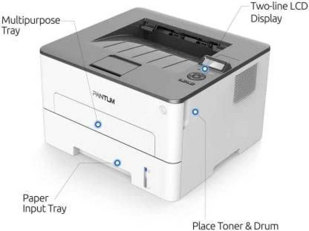 Pantum Monochrome Laser Printer (White)