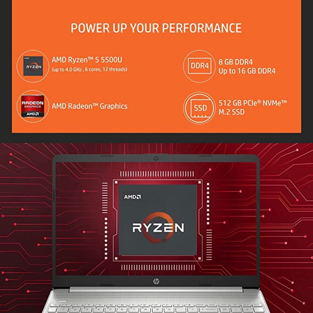 HP 15s- Ryzen 5-5500U