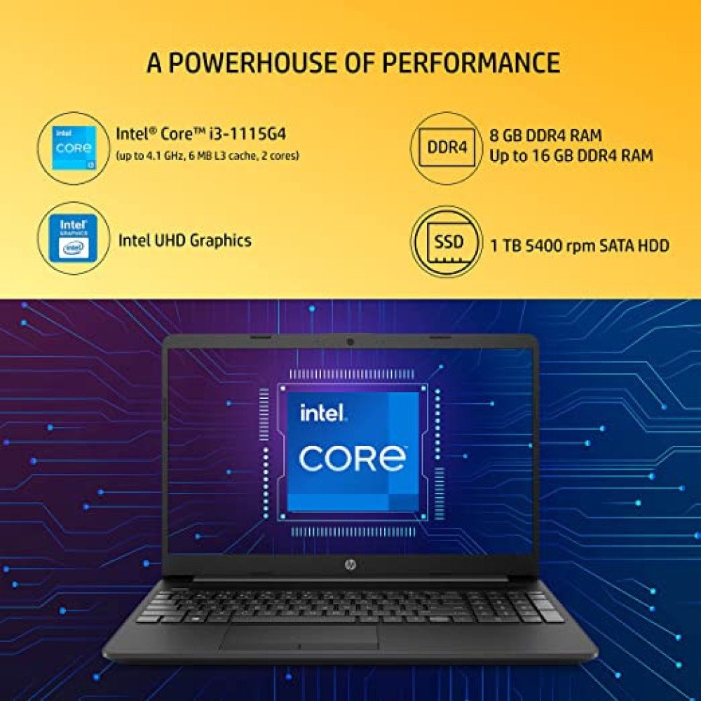 HP 15s, 11th Gen Intel Core i3 8GB RAM