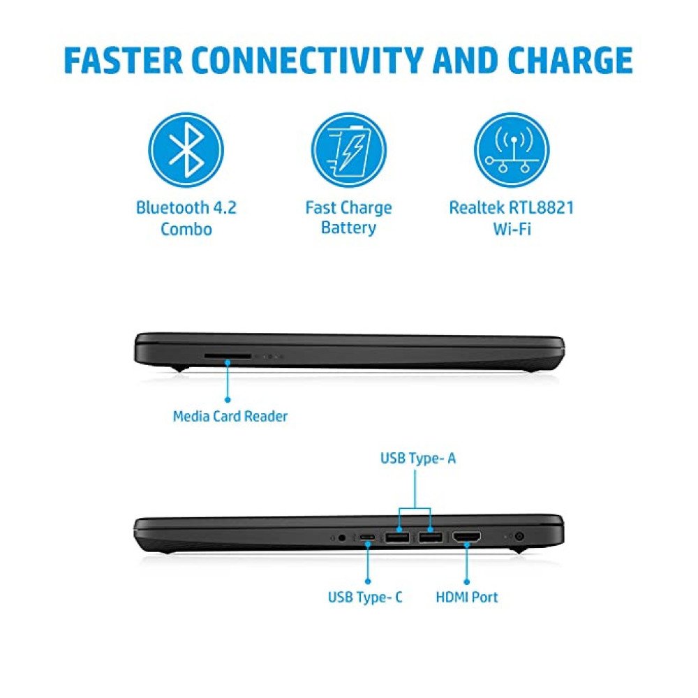 HP 14s-Intel Celeron N4500-8GB RAM