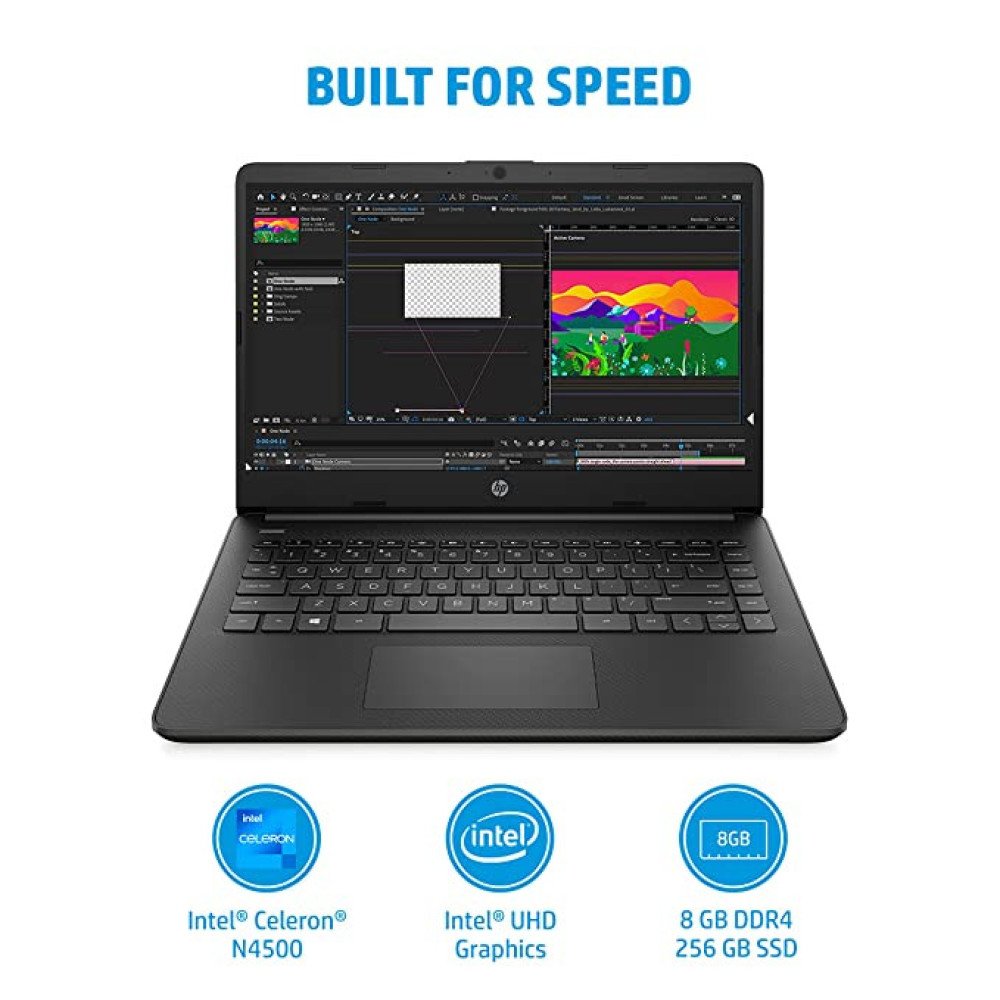 HP 14s-Intel Celeron N4500-8GB RAM
