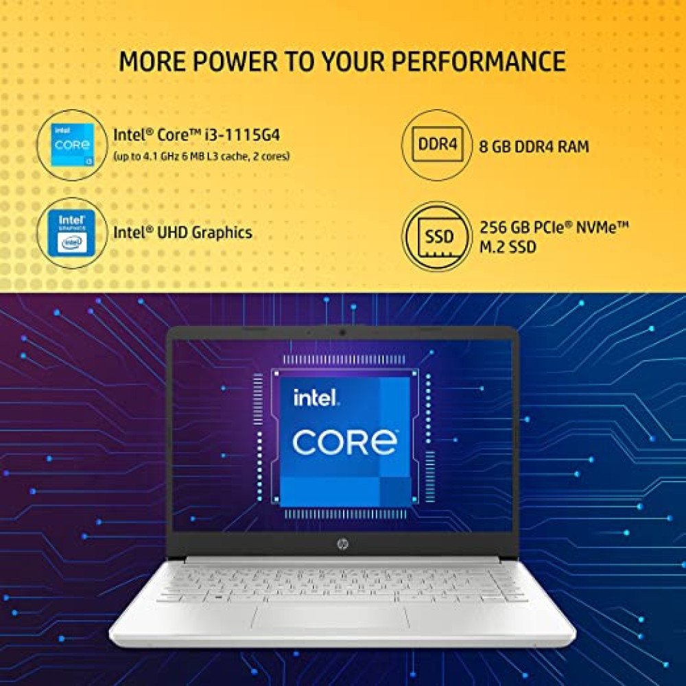 HP 14s, 11th Gen Intel Core i3-1115G4,
