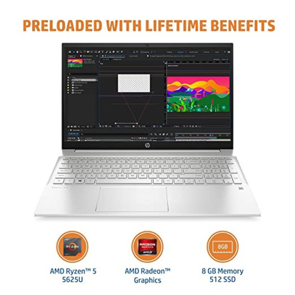 HP Pavilion 15 AMD Ryzen 5-5625U 8Gb Ram
